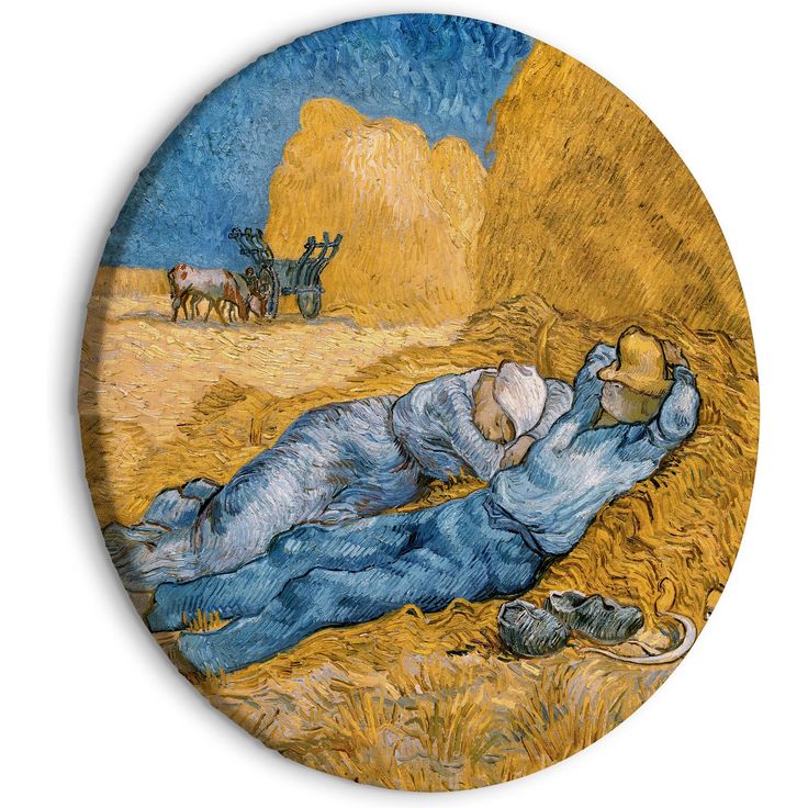 CONFIGURABLE PÄÄTUOTE - Pyöreä taulu - Noon: Rest from Work (Vincent Van Gogh) 59877