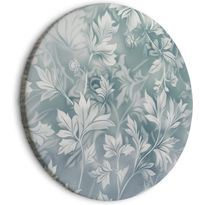 Pyöreä taulu Artgeist Ornaments in Worn Muted Turquoises: Delicate Plant Pattern, eri vaihtoehtoja