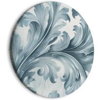 Pyöreä taulu Artgeist Stone Baroque Ornaments in Light Shades of Gray-Blue, eri vaihtoehtoja