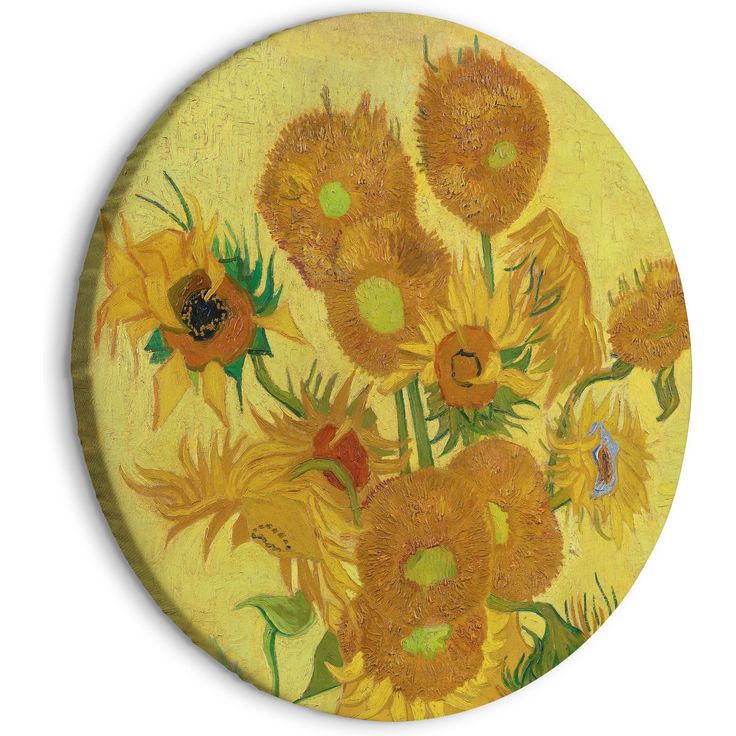 CONFIGURABLE PÄÄTUOTE - Pyöreä taulu - Sunflowers (Vincent van Gogh) 26124
