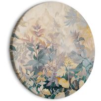Pyöreä taulu Artgeist Tapestry Pattern with a Meadow and Flowers Kilim with a Spring Motif, eri vaihtoehtoja