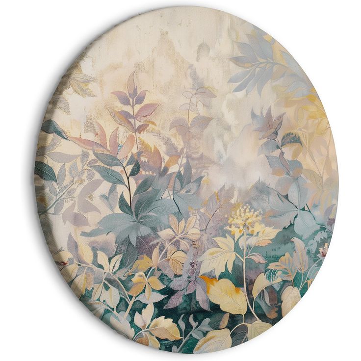 CONFIGURABLE PÄÄTUOTE - pyöreä taulu - Tapestry Pattern with a Meadow and Flowers Kilim with a Spring Motif 90889