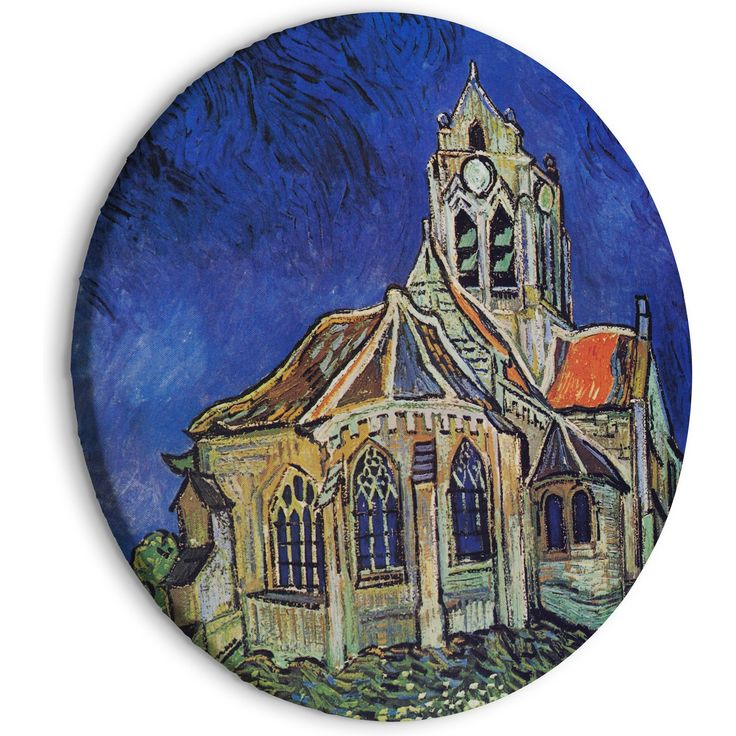 CONFIGURABLE PÄÄTUOTE - Pyöreä taulu - The Church at Auvers (Vincent van Gogh) 62122