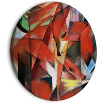 Pyöreä taulu Artgeist The Foxes (Franz Marc), eri vaihtoehtoja