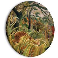 Pyöreä taulu Artgeist Tiger in a Tropical Storm (Henri Rousseau), eri vaihtoehtoja