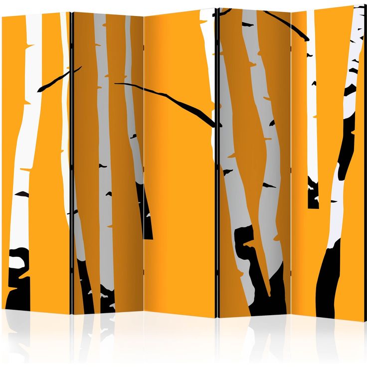 CONFIGURABLE PÄÄTUOTE - Sermi - Birches on the orange background II 27190