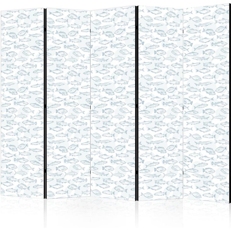 CONFIGURABLE PÄÄTUOTE - Sermi - Blue Fish - Blue Outlines of Various Fish Species on a White-Blue Background 08631