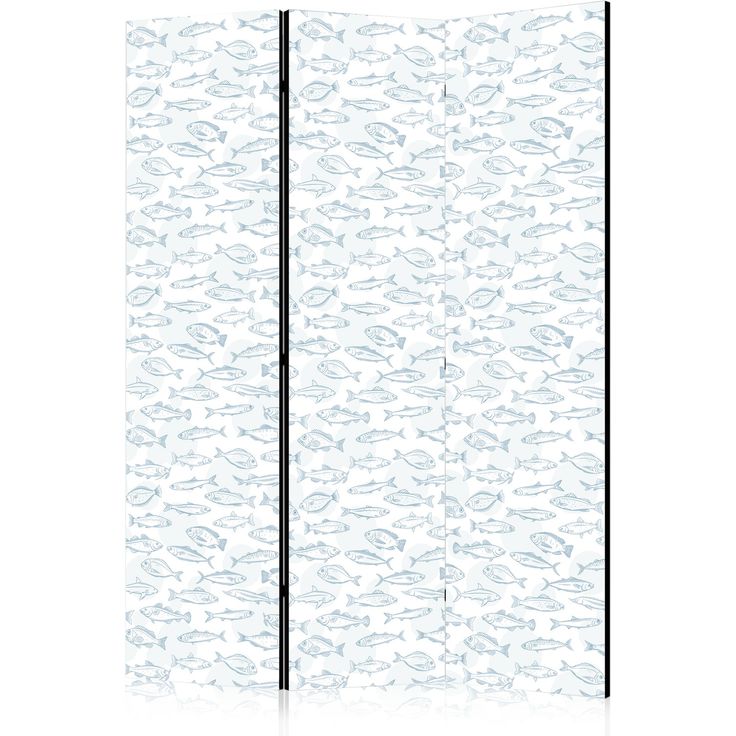 CONFIGURABLE PÄÄTUOTE - Sermi - Blue Fish - Blue Outlines of Various Species of Fish on a White-Blue Background 10924