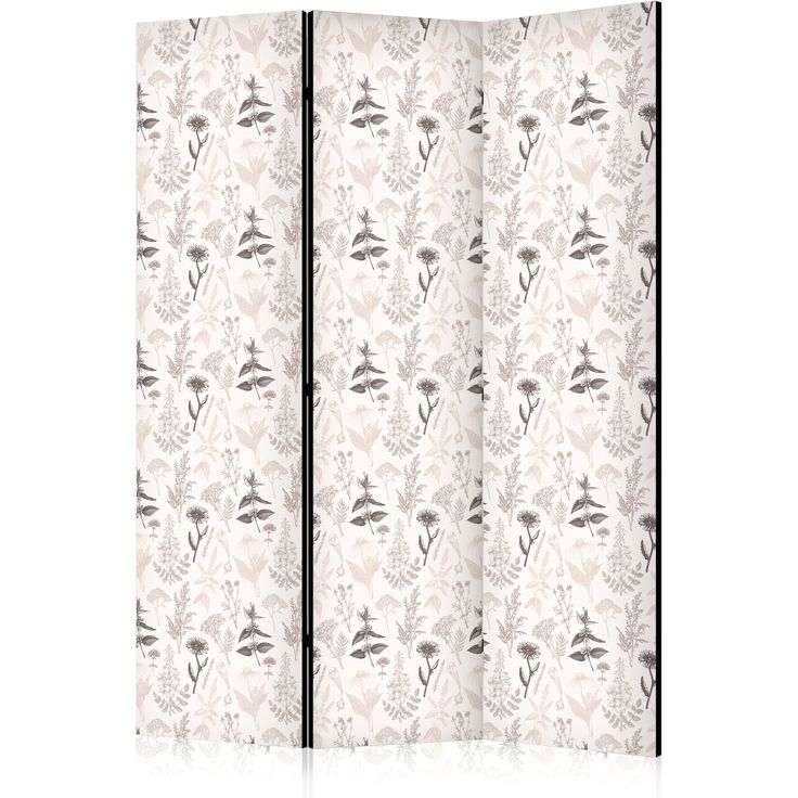 CONFIGURABLE PÄÄTUOTE - Sermi - Botanical Illustration - Drawing of Flowers and Herbs - Beige Grays 11389