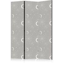 Sermi Artgeist Cosmic Fireworks - Elegant Pattern with Moons and Stars on a Gray Background, eri vaihtoehtoja