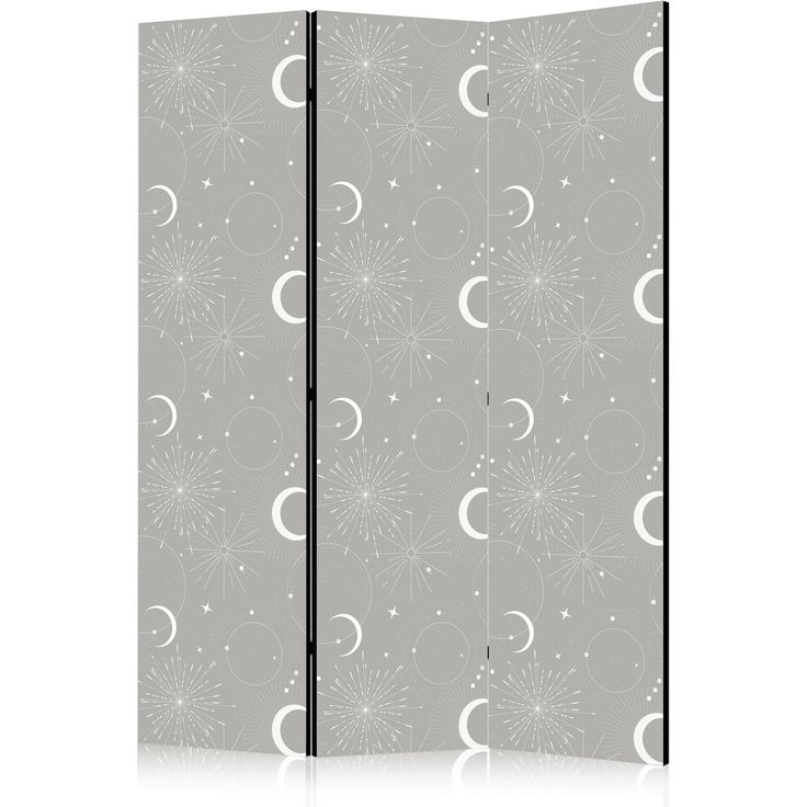 CONFIGURABLE PÄÄTUOTE - Sermi - Cosmic Fireworks - Elegant Pattern with Moons and Stars on a Gray Background 33098
