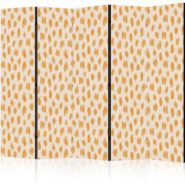 CONFIGURABLE PÄÄTUOTE - Sermi - Drawn Pattern in Spots and Dots - in Shades of Orange and Ecru 31049