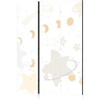Sermi Artgeist Fairy-Tale Galaxy - Moon Phases in Shades of Yellow Among Stars in Beige and Ash Colors with Stardust, eri vaihtoehtoja