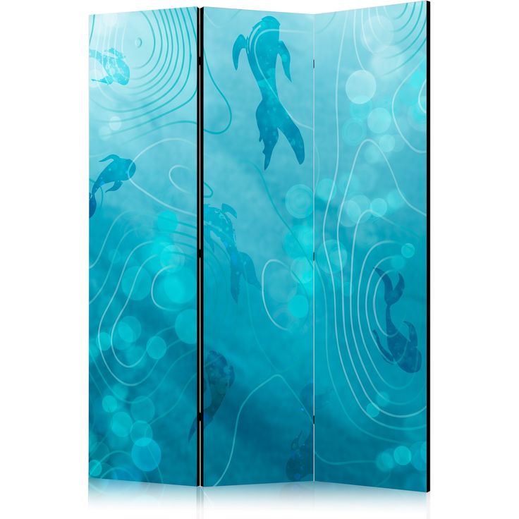 CONFIGURABLE PÄÄTUOTE - Sermi - Koi Fish Under The Water Surface - a Cluster of Japanese Fish in The Depths of The Pond in Shades of Navy And Blue 09935