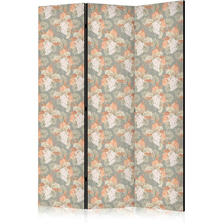 CONFIGURABLE PÄÄTUOTE - Sermi - Little Bouquets - Exotic Flowers and Leaves on a Gray-Green Background 11181