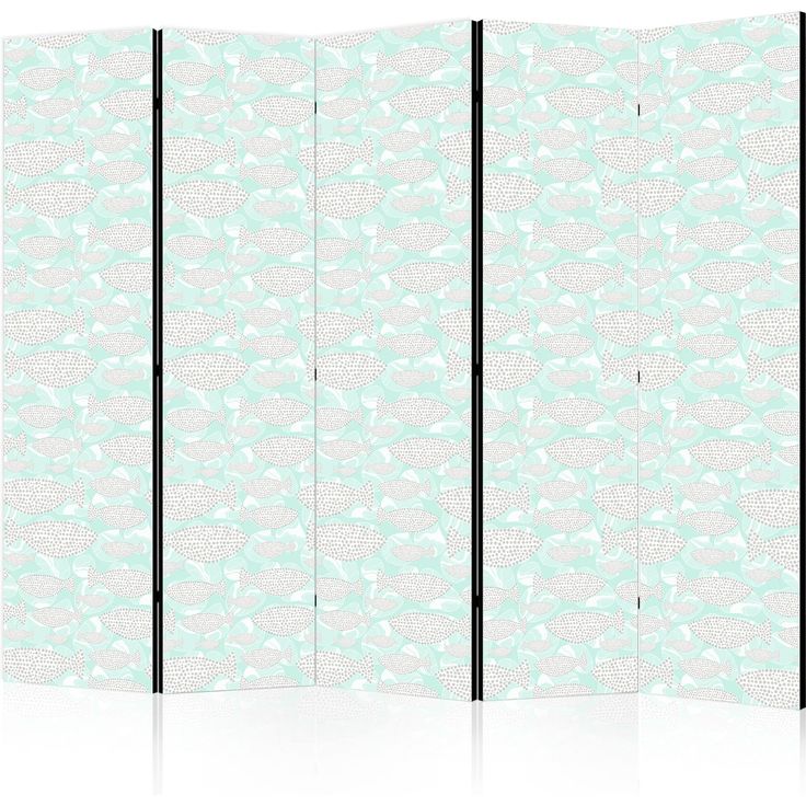 CONFIGURABLE PÄÄTUOTE - Sermi - Minimalist Fish - Fishes With Grey Dots Against a Crystal Sheet of Water in Mint Green Colors 54065