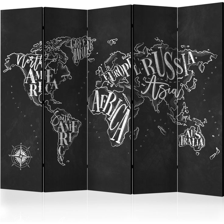 CONFIGURABLE PÄÄTUOTE - Sermi - Retro Continents (Black) II 72432