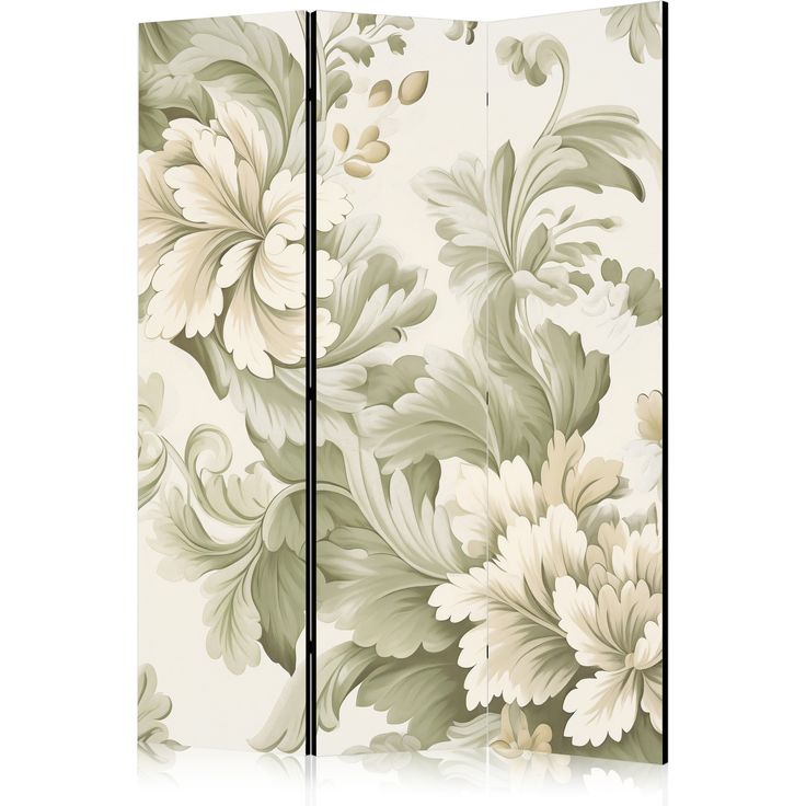 CONFIGURABLE PÄÄTUOTE - Sermi - Retro Vintage Flowers in Soft Cream and Green Colors 10214