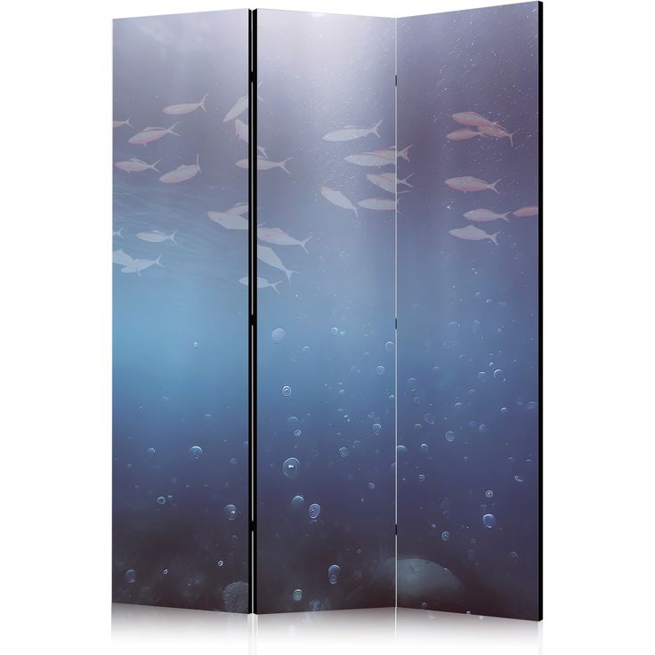 CONFIGURABLE PÄÄTUOTE - Sermi - School of Small Fish - Illuminated Oceanic Depth in Shades of Navy Purple and Gray with a Shoal of Tiny Fish 10412