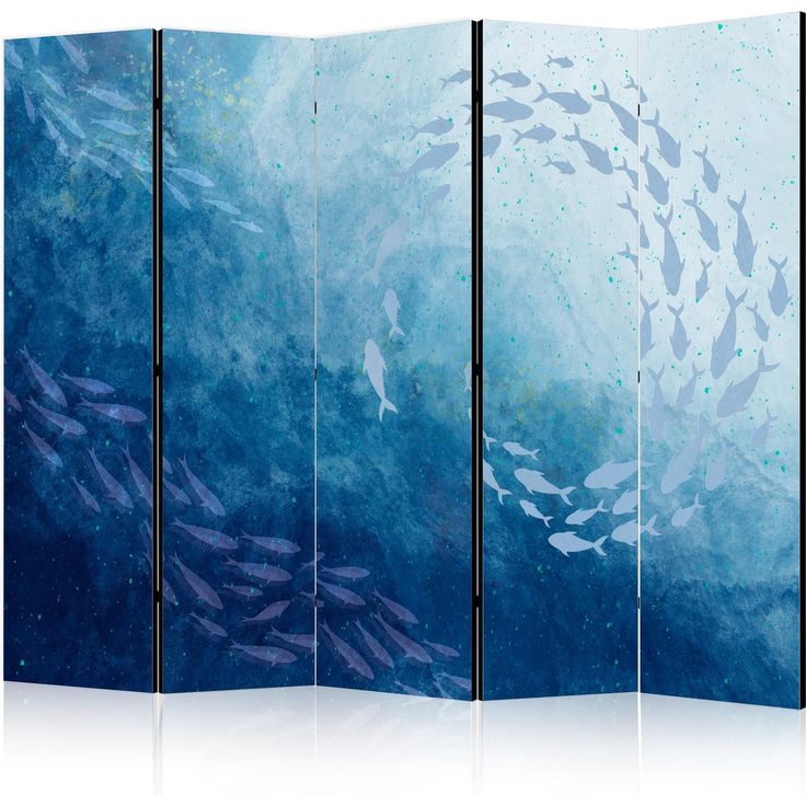 CONFIGURABLE PÄÄTUOTE - Sermi - Schools of Fish - Luminous Clusters of Fish in Blue Colors Among Sea Depths 07474