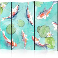 Sermi Artgeist Spectacular Koi Fish - White-Orange Koi Fish Swimming in Crystal Clear Water With Water Lilies, eri vaihtoehtoja