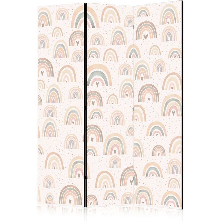 CONFIGURABLE PÄÄTUOTE - Sermi - Spring - Pastel Rainbows on a Rainy Day with Hearts 34149