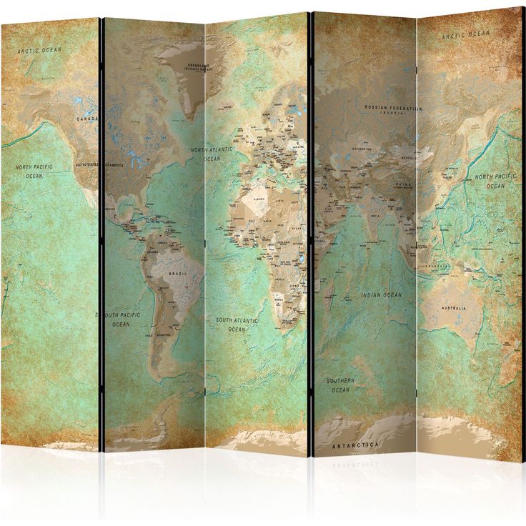 CONFIGURABLE PÄÄTUOTE - Sermi - Turquoise World Map 61412