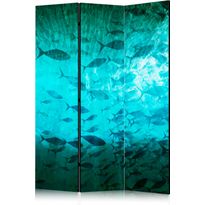 Sermi Artgeist Underwater Paradise - Numerous Shoal of Fish in a Beautiful Turquoise-Blue Depth Illuminated by Sunlight, eri vaihtoehtoja