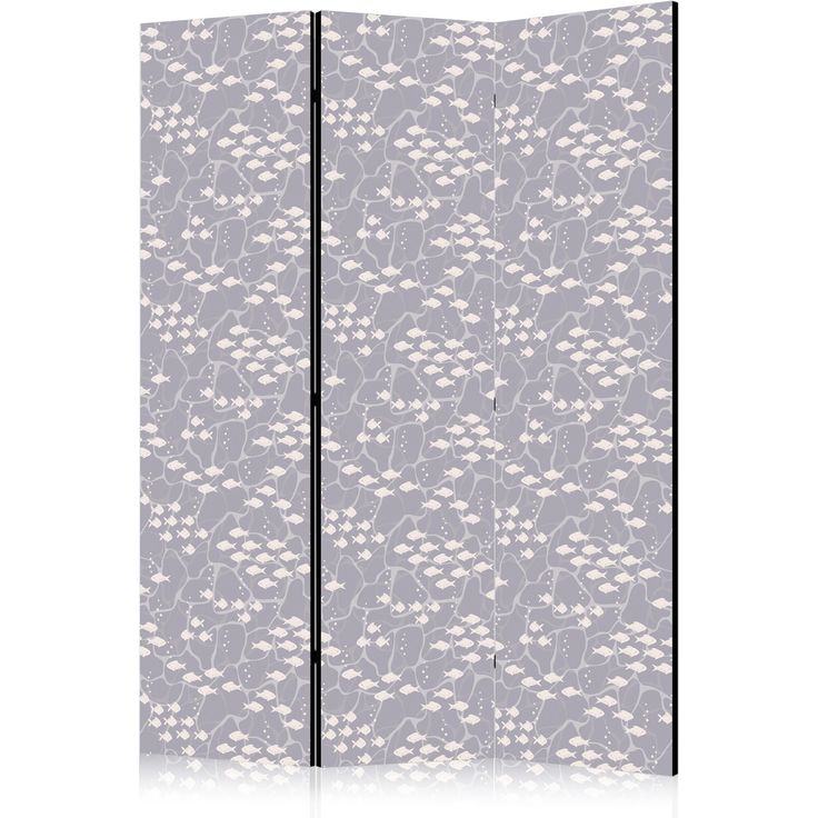 CONFIGURABLE PÄÄTUOTE - Sermi - Underwater School of Small Fish - Tiny Light-Beige Fishes Against Marine Depths in Grey Shades 10795