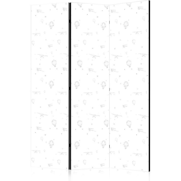 CONFIGURABLE PÄÄTUOTE - Sermi - Watercolor - Airplanes and Balloons Painted on a White Sky Background 31841