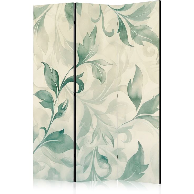 CONFIGURABLE PÄÄTUOTE - Sermi - Watercolor Botanical Motif - Delicate Green and Beige Leaves 10252