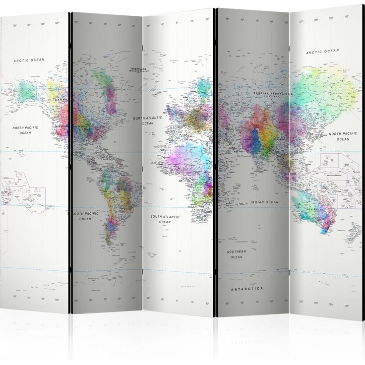 CONFIGURABLE PÄÄTUOTE - Sermi - White-colorful world map 79790