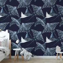 Tapetti Artgeist Underwater Dance, sininen, 50cm x 10m