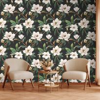 Tapetti Artgeist White Magnolias, beige, 50cm x 10m