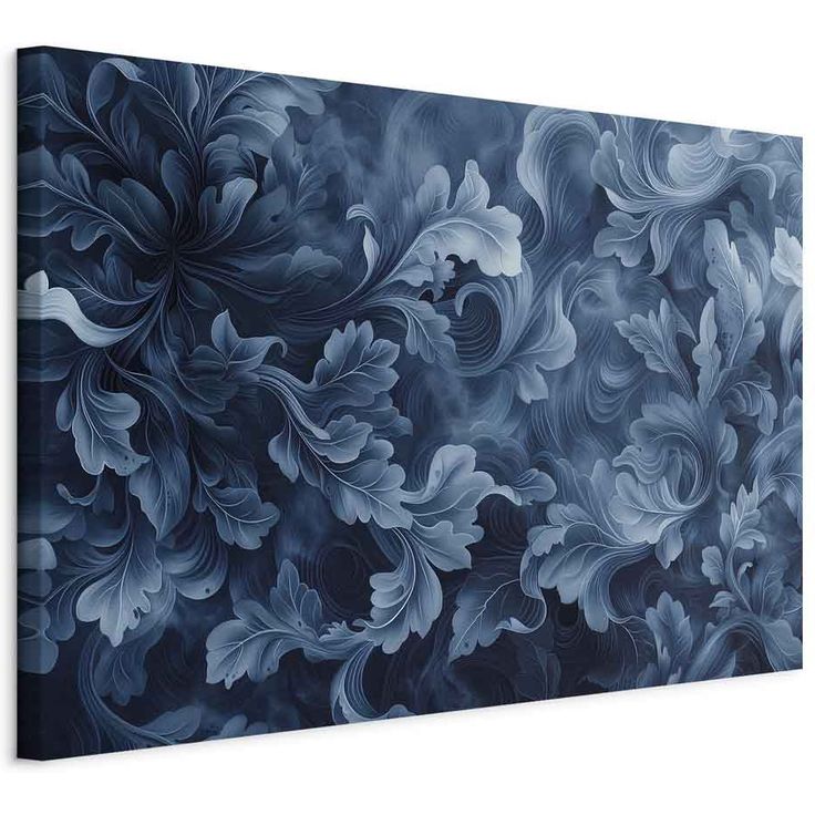 CONFIGURABLE PÄÄTUOTE - Taulu - Abstract Ornaments Dark Blue Victorian Leaves 82952