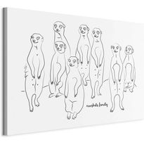 Taulu Artgeist Animal Patrol (1-part) - Meerkats on Black and White Background, eri vaihtoehtoja