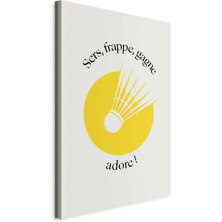 CONFIGURABLE PÄÄTUOTE - Taulu - Badminton Shuttlecock on a Yellow Circle Background 77507