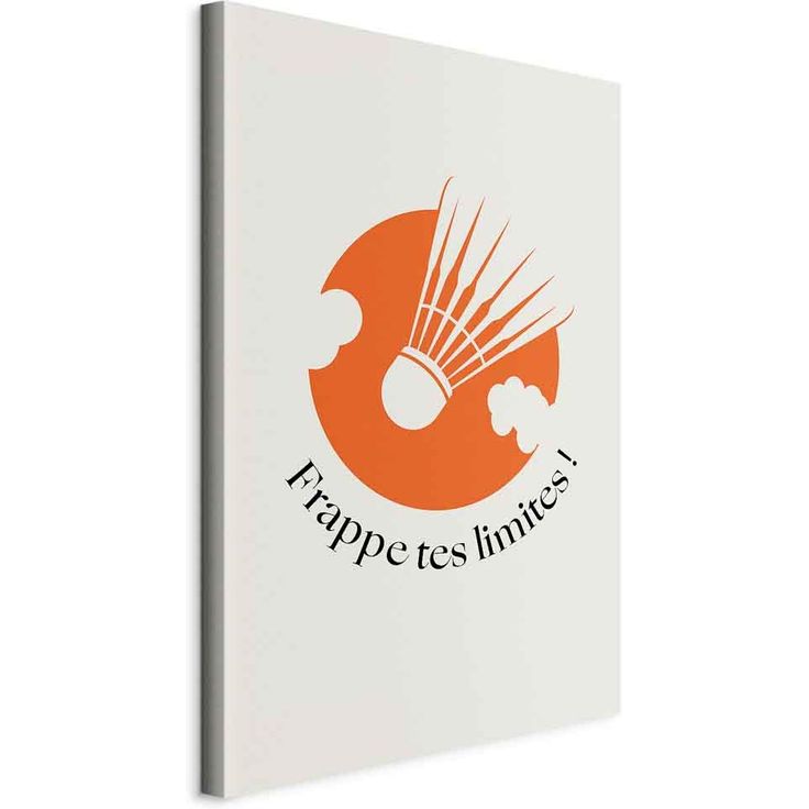 CONFIGURABLE PÄÄTUOTE - Taulu - Badminton Shuttlecock on an Orange Circle Background 77392