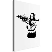 Taulu Artgeist Banksy Mona Lisa with Rocket Launcher (1 Part) Vertical, eri vaihtoehtoja