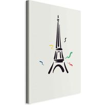Taulu Artgeist Black Graphic Drawing of the Eiffel Tower on a Cream Background, eri vaihtoehtoja