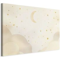 Taulu Artgeist Bright Night - Moon Accompanied by Many Stars on a Light Background, eri vaihtoehtoja