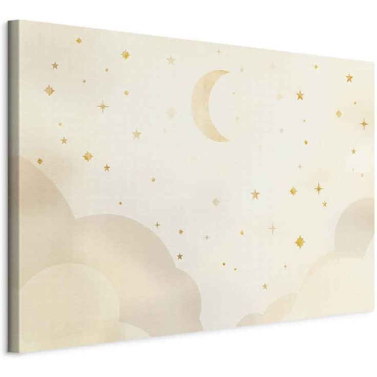 CONFIGURABLE PÄÄTUOTE - Taulu - Bright Night - Moon Accompanied by Many Stars on a Light Background 38376