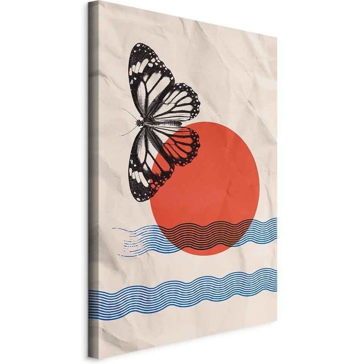 CONFIGURABLE PÄÄTUOTE - Taulu - Butterfly and Sunrise (1 Part) Vertical 38148