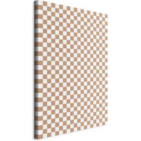 Taulu Artgeist Checkerboard Pattern - Brown-White Grid with a Subtle Noise, eri vaihtoehtoja