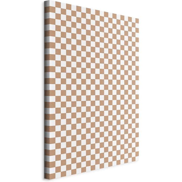 CONFIGURABLE PÄÄTUOTE - Taulu - Checkerboard Pattern - Brown-White Grid with a Subtle Noise 25284