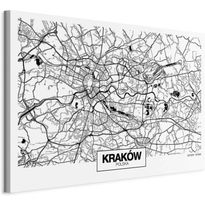 Taulu Artgeist City Plan: Krakow (1 Part) Wide, eri vaihtoehtoja