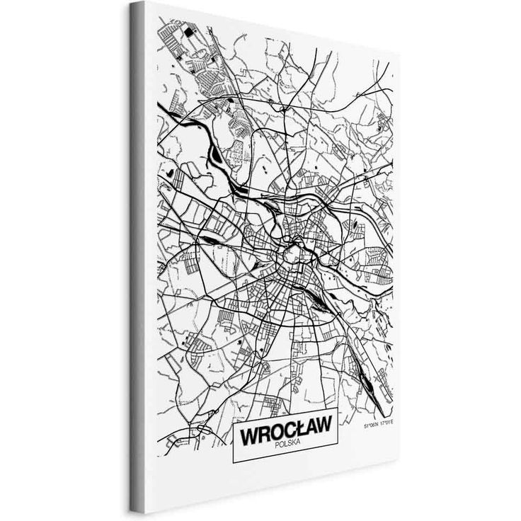 CONFIGURABLE PÄÄTUOTE - Taulu - City Plan: Wroclaw (1 Part) Vertical 41806