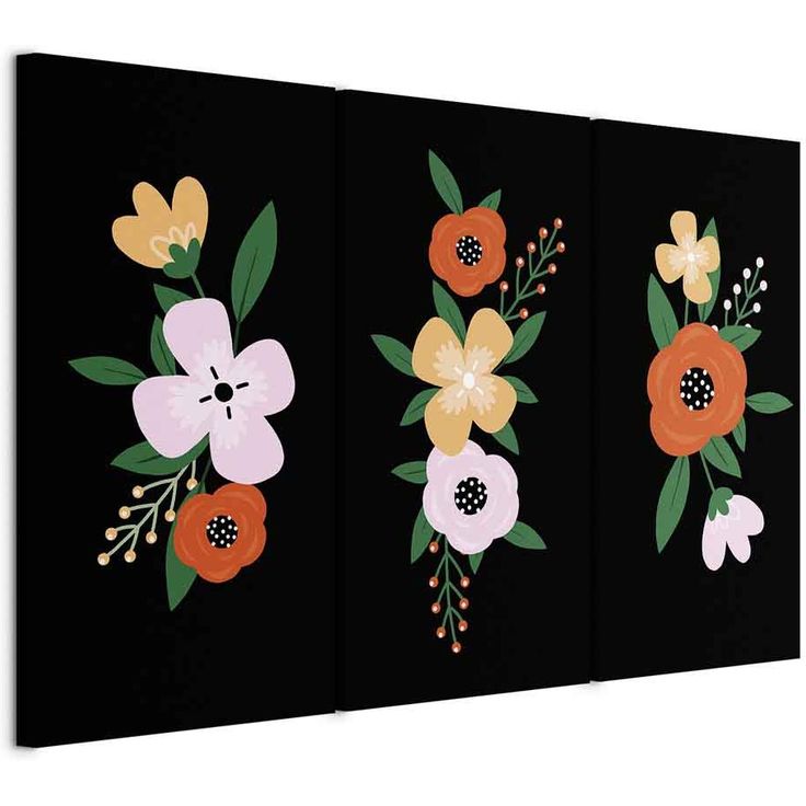 CONFIGURABLE PÄÄTUOTE - Taulu - Colorful Bloom (3 Parts) 78269