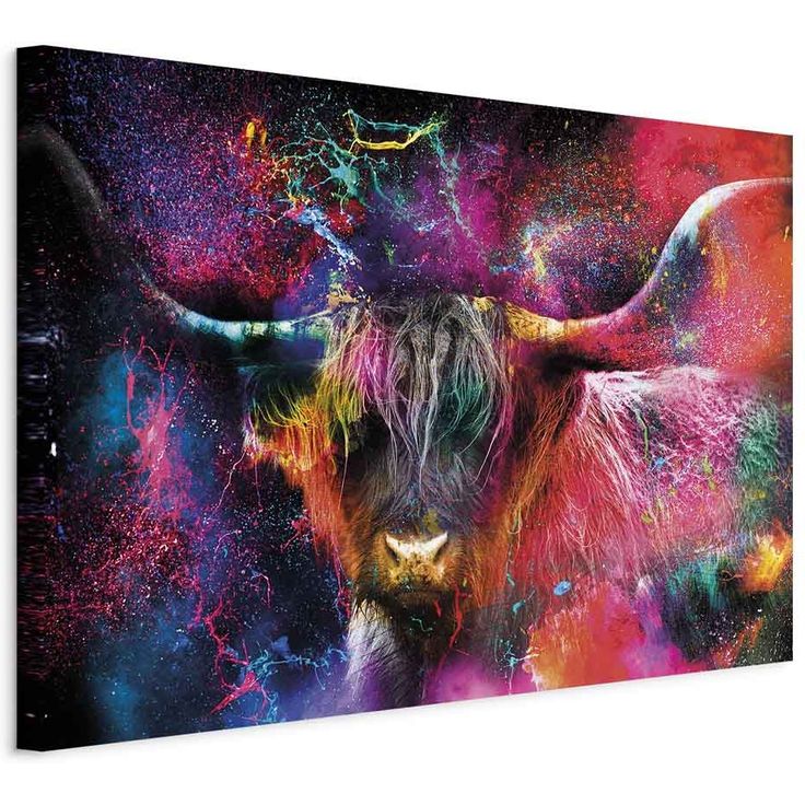 CONFIGURABLE PÄÄTUOTE - Taulu - Colorful Bull (1 Part) Wide 45408