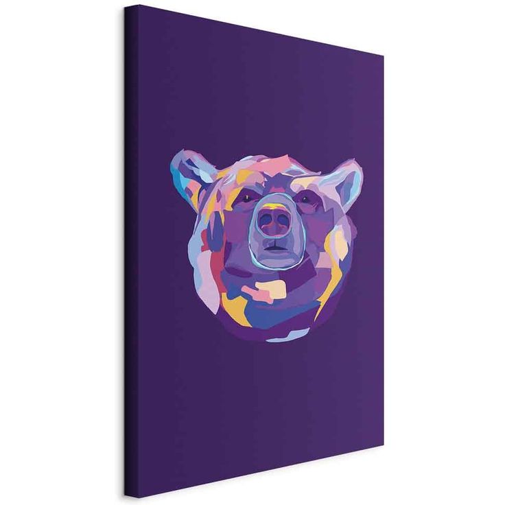 CONFIGURABLE PÄÄTUOTE - Taulu - Colourful Bear (1 Part) Vertical 32828
